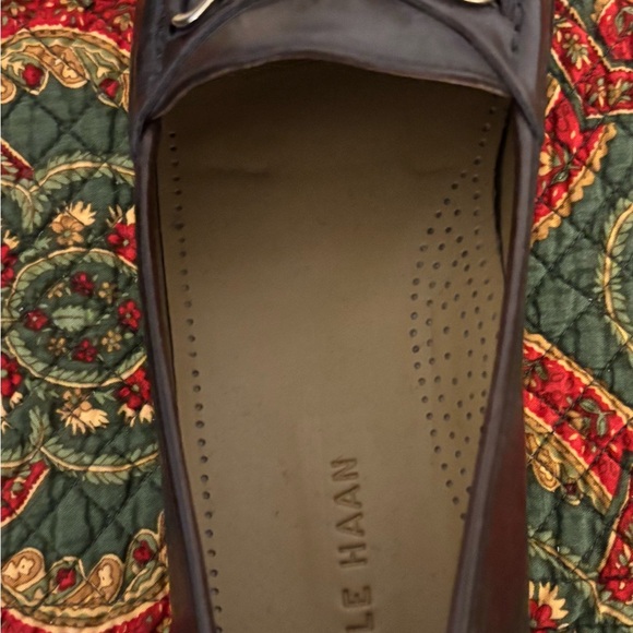 Men’s Cole Haan Dark Brown Leather Ascot II Loafer Gold-Tone Horsebit 8 1/2 Wide - Picture 2 of 3